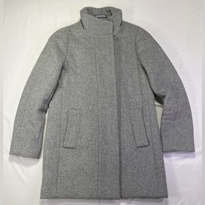 J. Crew Women's City Coat Jacket Classic Heather Gray - 0 Petite EUC